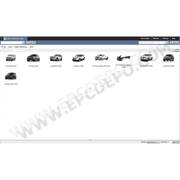 FORD USA EPC 2016 PARTS CATALOG