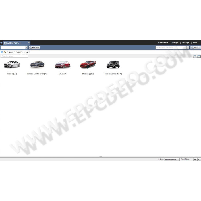 FORD USA EPC 2016 PARTS CATALOG