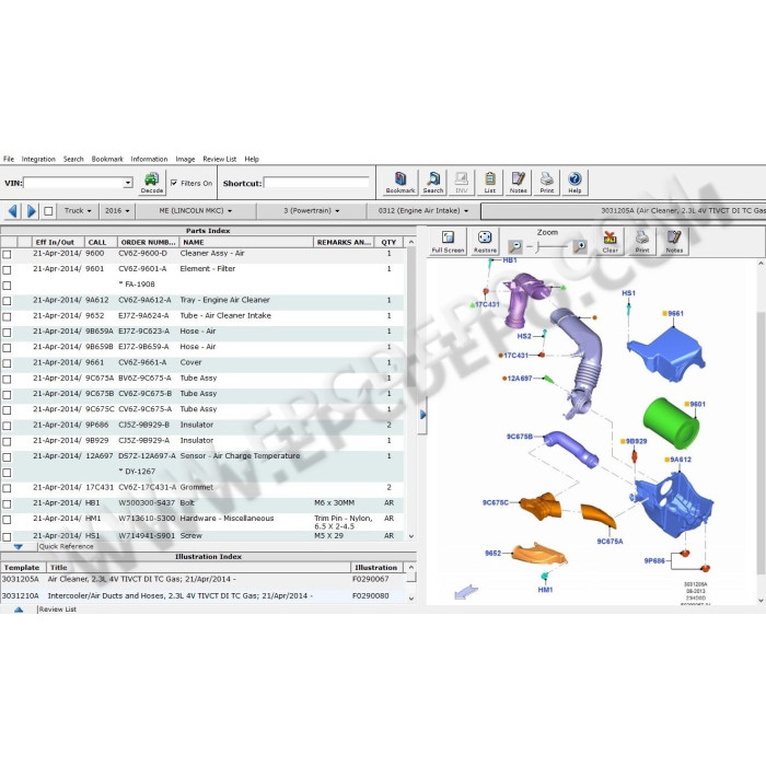 FORD USA EPC 2015 PARTS CATALOG
