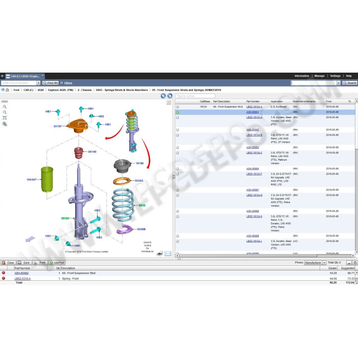 FORD USA EPC 2020 PARTS CATALOG