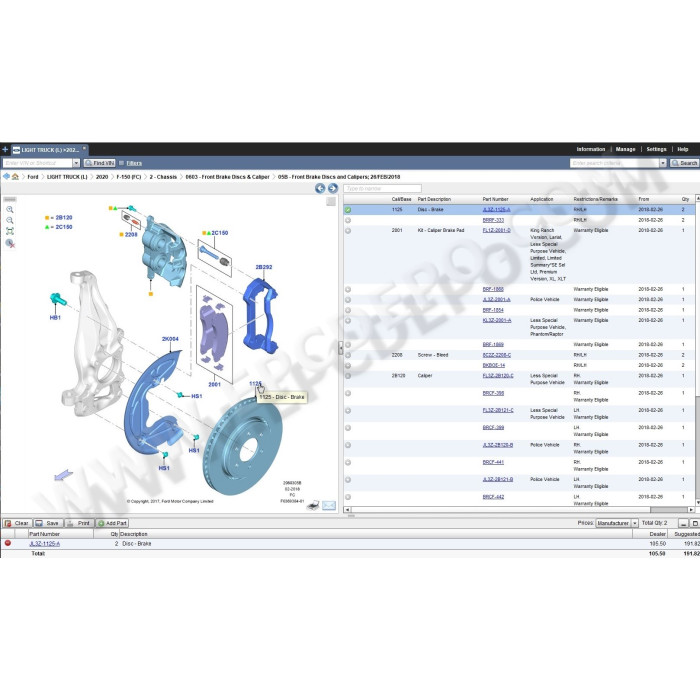FORD USA EPC 2020 PARTS CATALOG