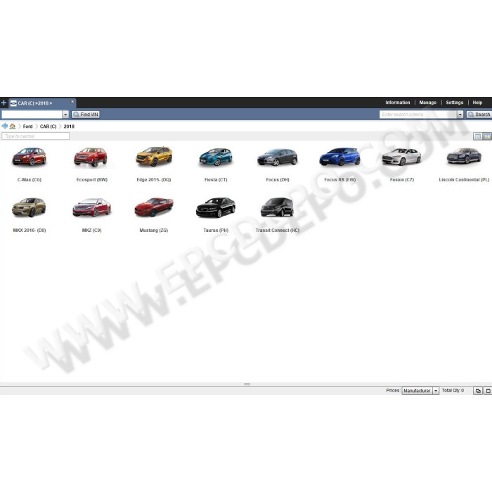 FORD USA EPC 2018 PARTS CATALOG
