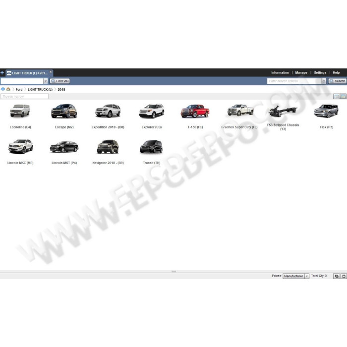 FORD USA EPC 2018 PARTS CATALOG