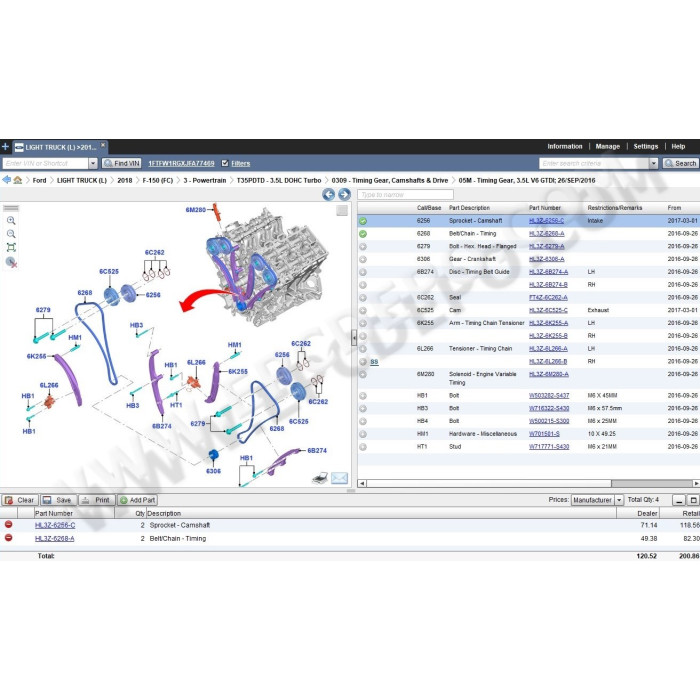 FORD USA EPC 2018 PARTS CATALOG
