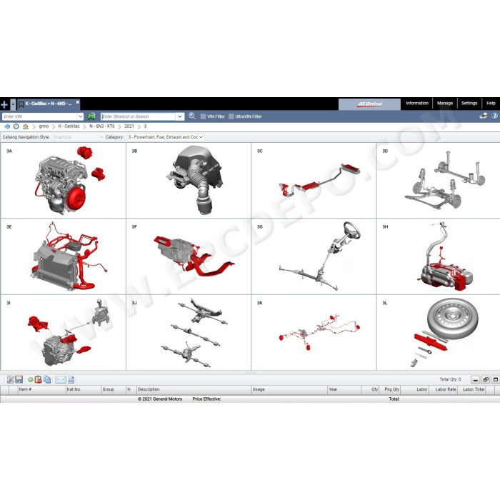 General Motors GM IO International EPC parts catalog 12.2020