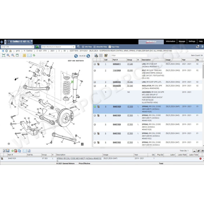 General Motors GM IO International EPC parts catalog 12.2020