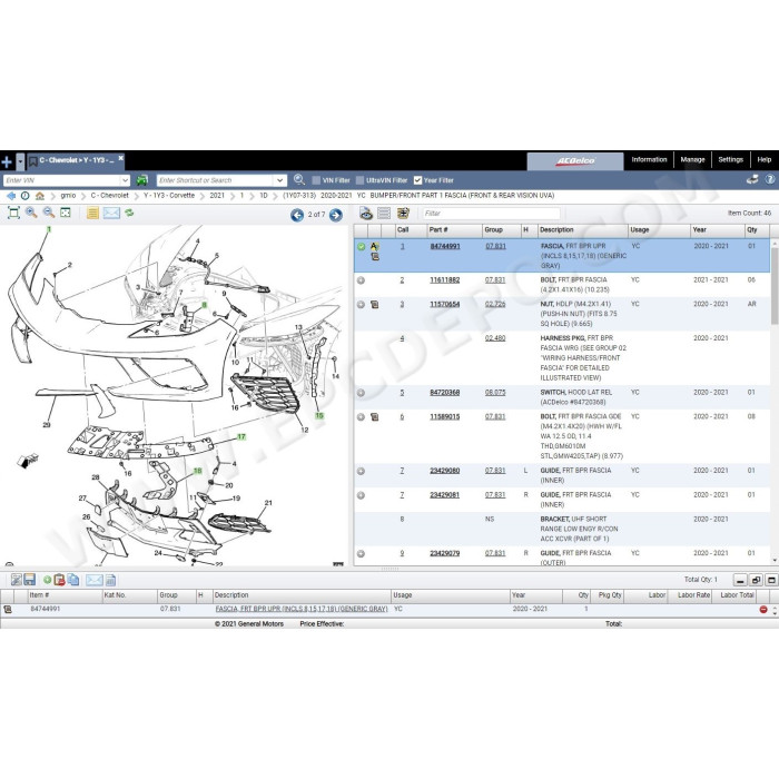 General Motors GM IO International EPC parts catalog 12.2020