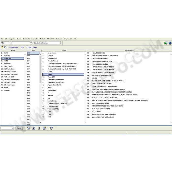 General Motors GM LAAM EPC parts catalog 2017