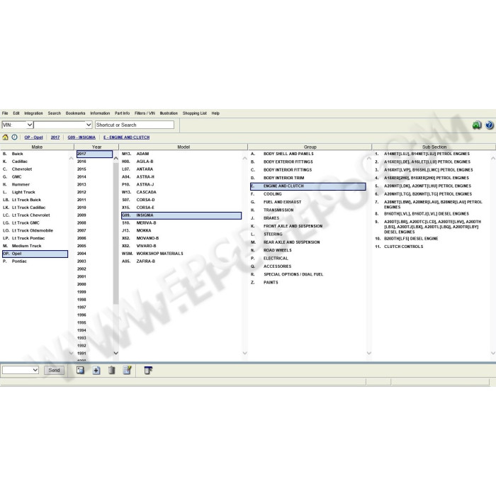 General Motors GM LAAM EPC parts catalog 2017
