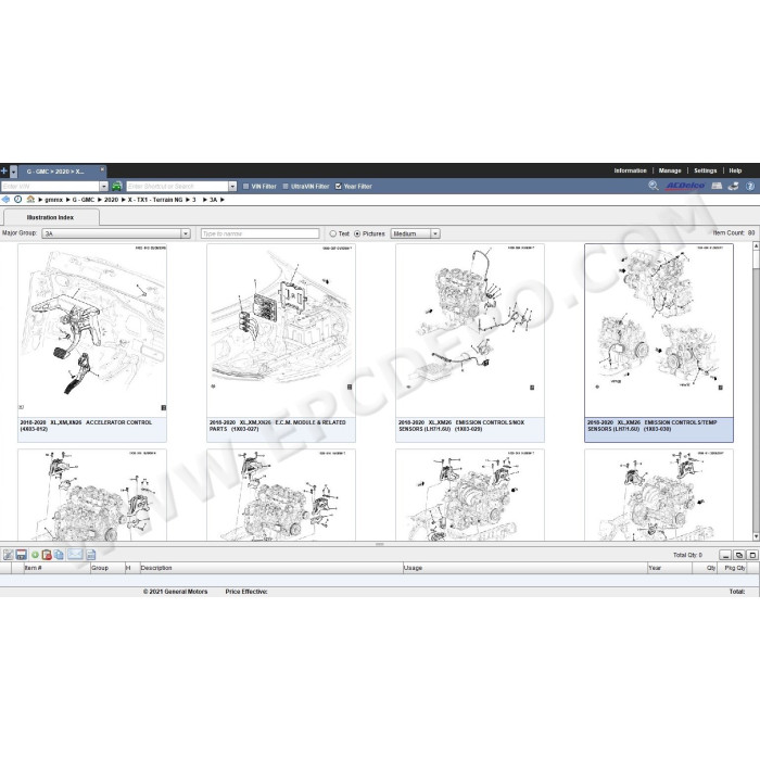 General Motors GM MX Mexico EPC parts catalog 2019