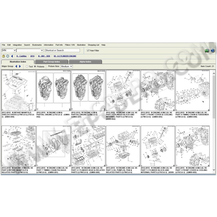 General Motors GM MX Mexico EPC parts catalog 2015