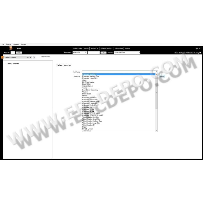 Hitachi HOP EPC electronic spare parts catalog 2012
