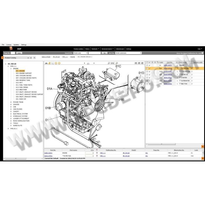 Hitachi HOP EPC electronic spare parts catalog 2012