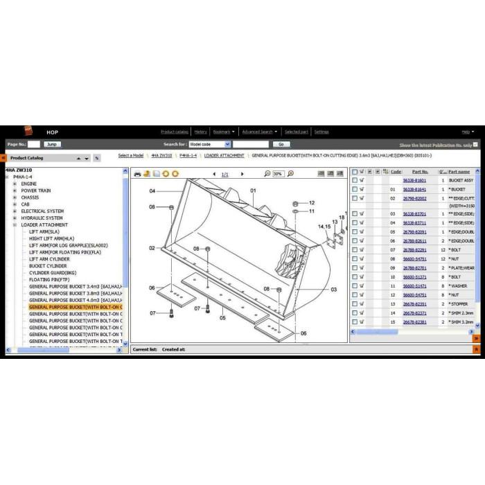 Hitachi HOP EPC electronic spare parts catalog 2013