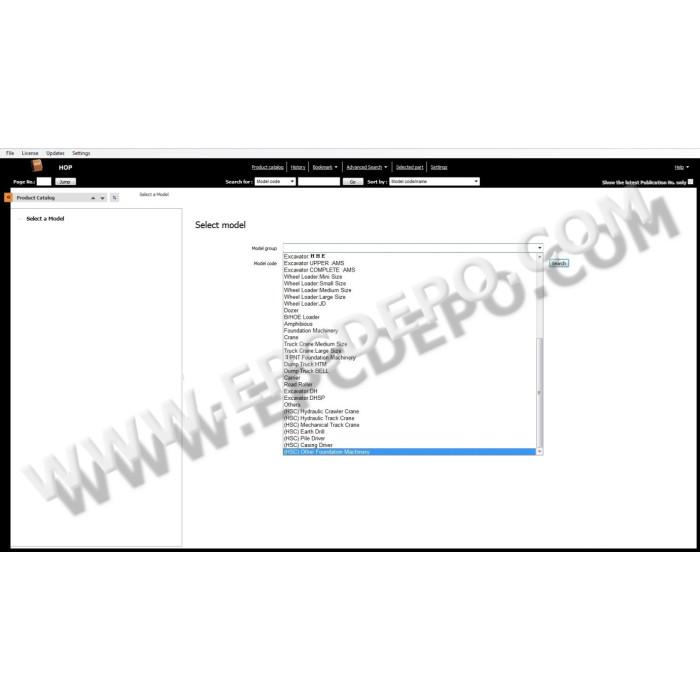 Hitachi HOP EPC electronic spare parts catalog 2011