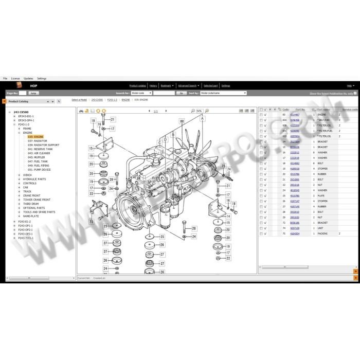 Hitachi HOP EPC electronic spare parts catalog 2011