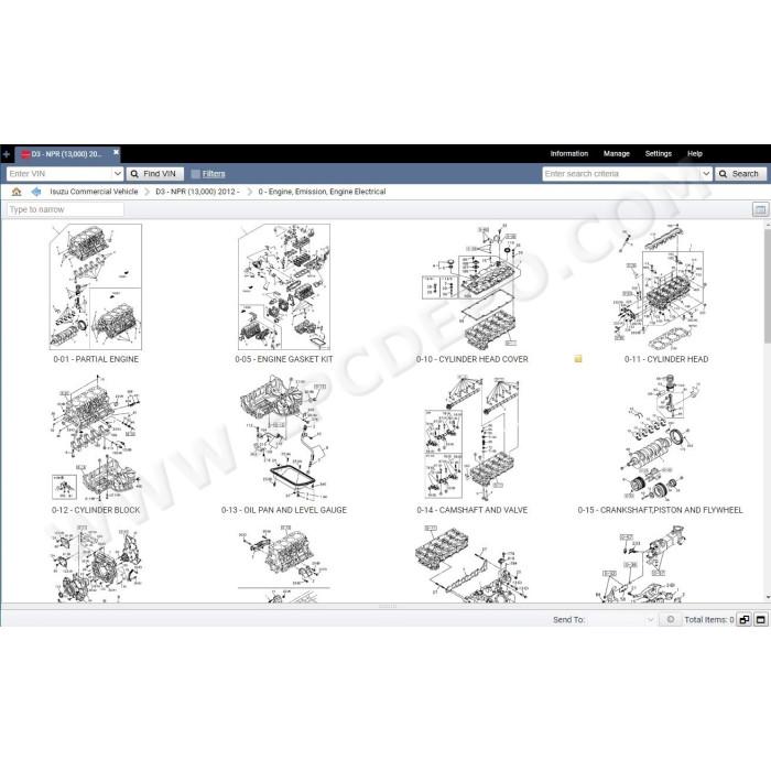 Isuzu North America Commercial vehicles EPC parts catalog 2021