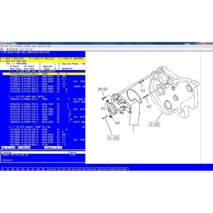 ISUZU WORLDWIDE EPC PARTS CATALOG 2011