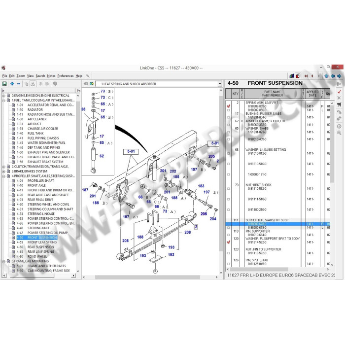 ISUZU CSS-NET EPC PARTS CATALOG 2015