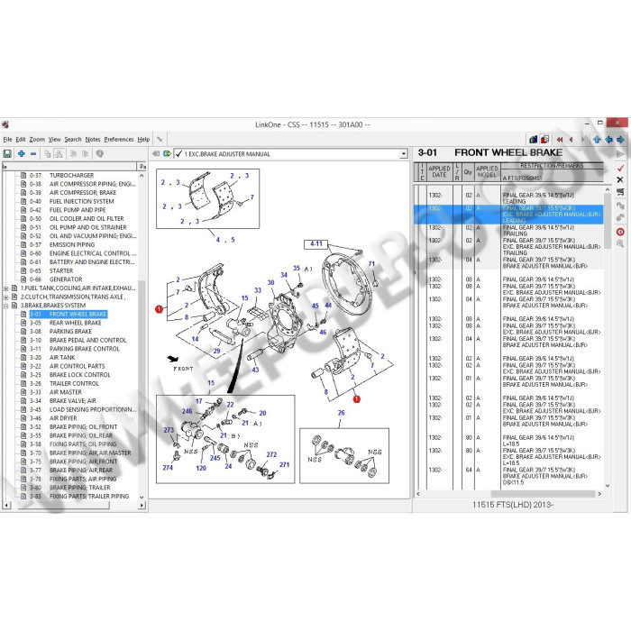 ISUZU CSS-NET EPC PARTS CATALOG 2015