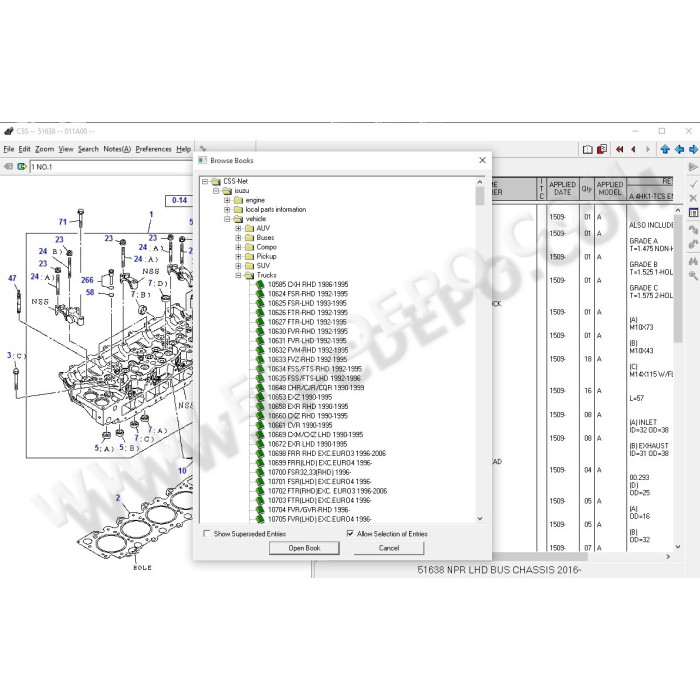 ISUZU CSS-NET EPC PARTS CATALOG 2016