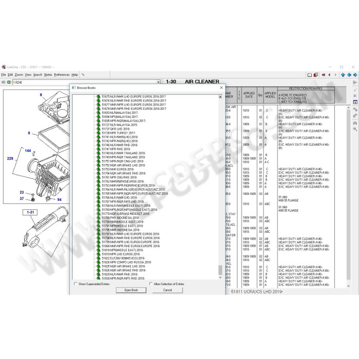 ISUZU CSS-NET EPC PARTS CATALOG 2019