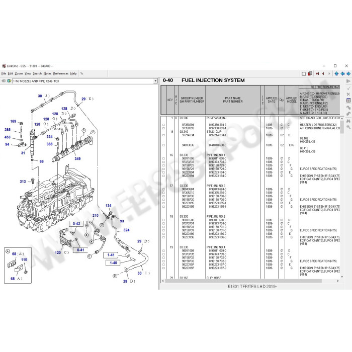 ISUZU CSS-NET EPC PARTS CATALOG 2019
