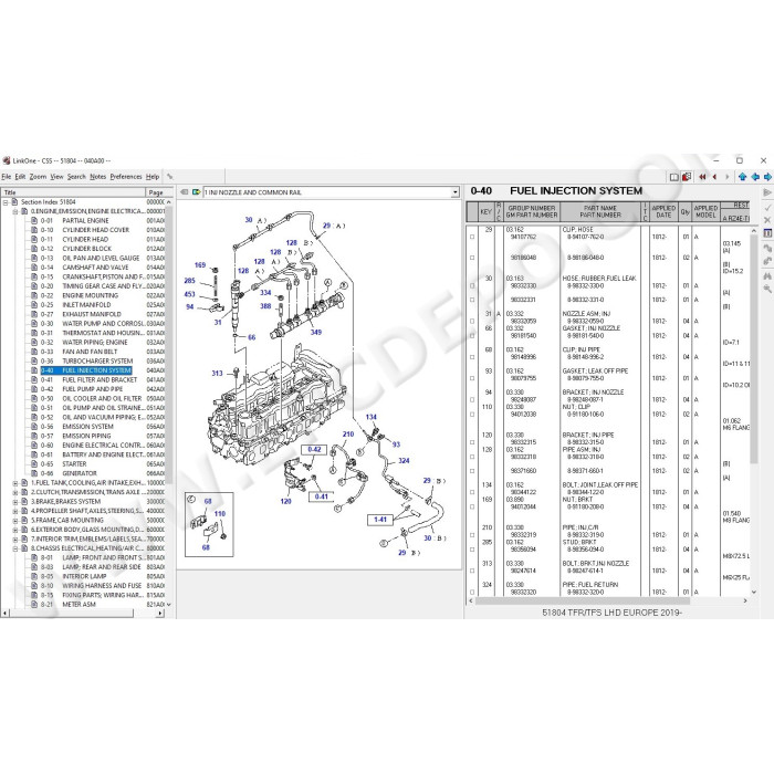 ISUZU CSS-NET EPC PARTS CATALOG 2020