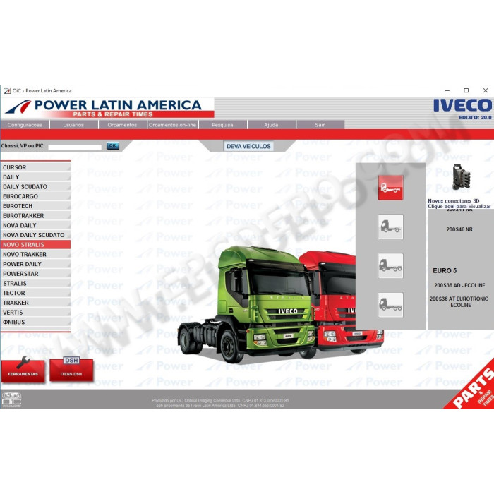 Iveco Power Latin America Truck & Bus EPC parts catalog 2016
