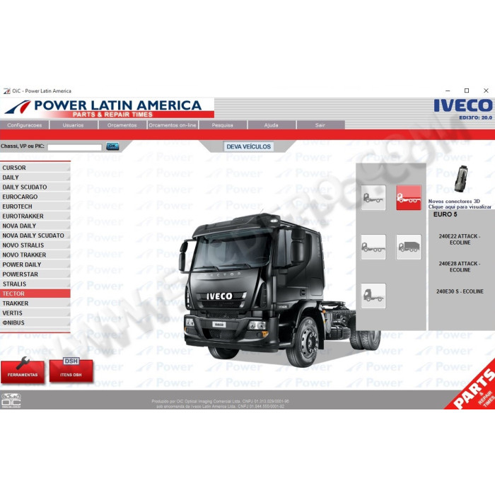 Iveco Power Latin America Truck & Bus EPC parts catalog 2016