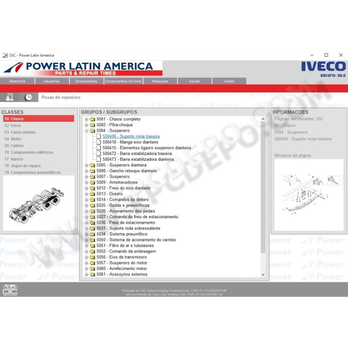 Iveco Power Latin America Truck & Bus EPC parts catalog 2016