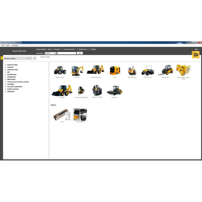 JCB SPP Service Parts Pro EPC parts catalog 2012