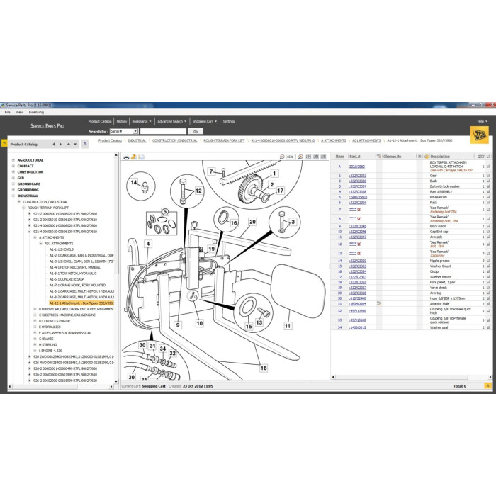 JCB SPP Service Parts Pro EPC parts catalog 2012