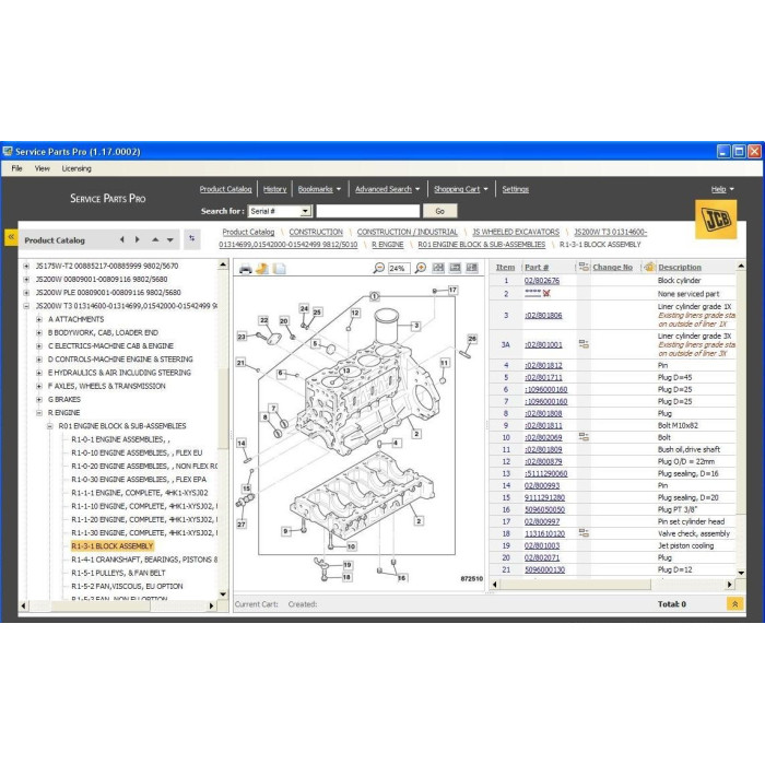 JCB SPP Service Parts Pro EPC parts catalog 2013