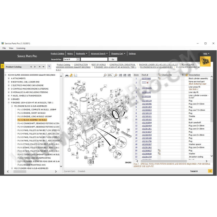 JCB SPP Service Parts Pro EPC parts catalog 2015