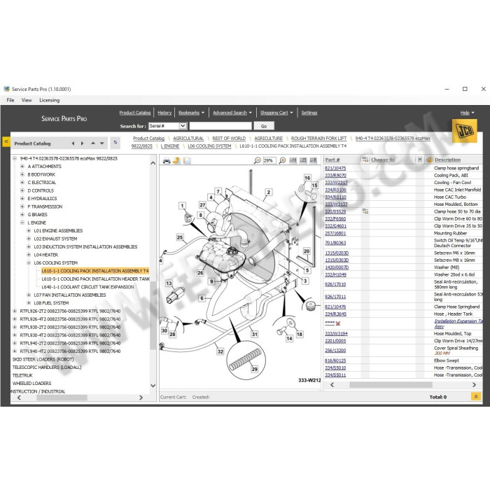 JCB SPP Service Parts Pro EPC parts catalog 2015