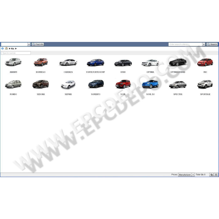 KIA NORTH AMERICA EPC 2016 SPARE PARTS CATALOG