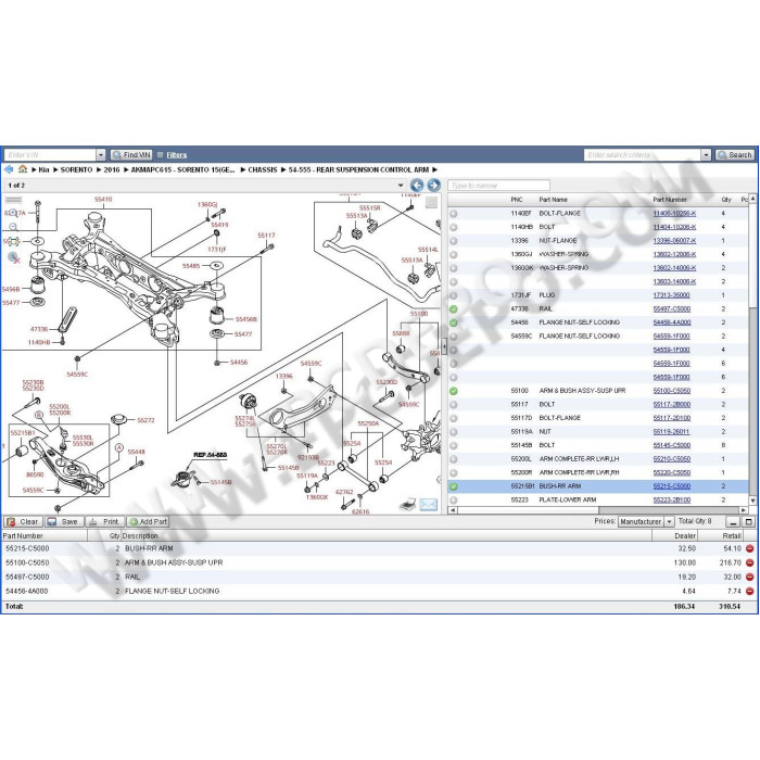 KIA NORTH AMERICA EPC 2016 SPARE PARTS CATALOG