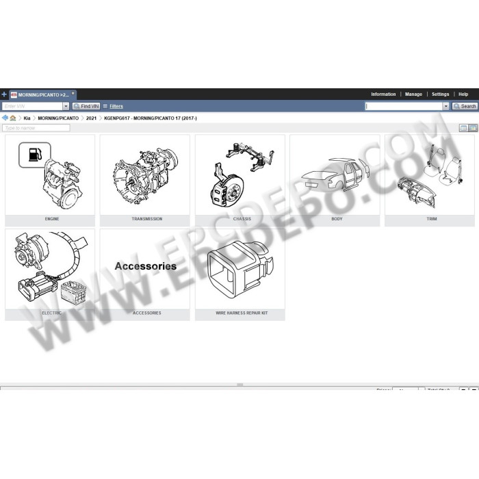 KIA WORLDWIDE EPC SPARE PARTS CATALOG 2020