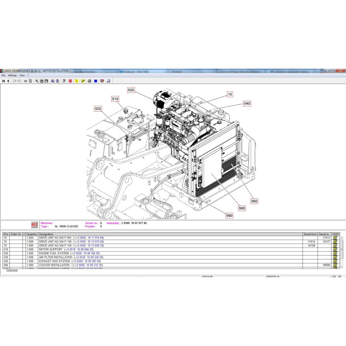 Liebherr Lidos EPC parts catalog + service offline 2012