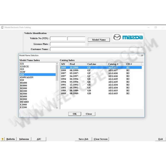 MAZDA EUROPE LHD EPC SPARE PARTS CATALOG 2016