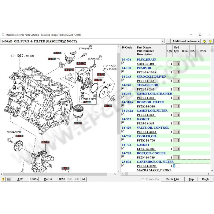 MAZDA EUROPE LHD EPC SPARE PARTS CATALOG 2016