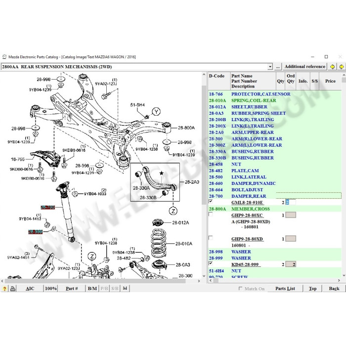 MAZDA EUROPE LHD EPC SPARE PARTS CATALOG 2016