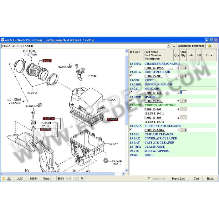 MAZDA GENERAL LHD EPC SPARE PARTS CATALOG 2018