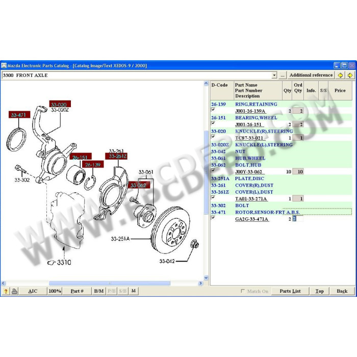 MAZDA GENERAL LHD EPC SPARE PARTS CATALOG 2018