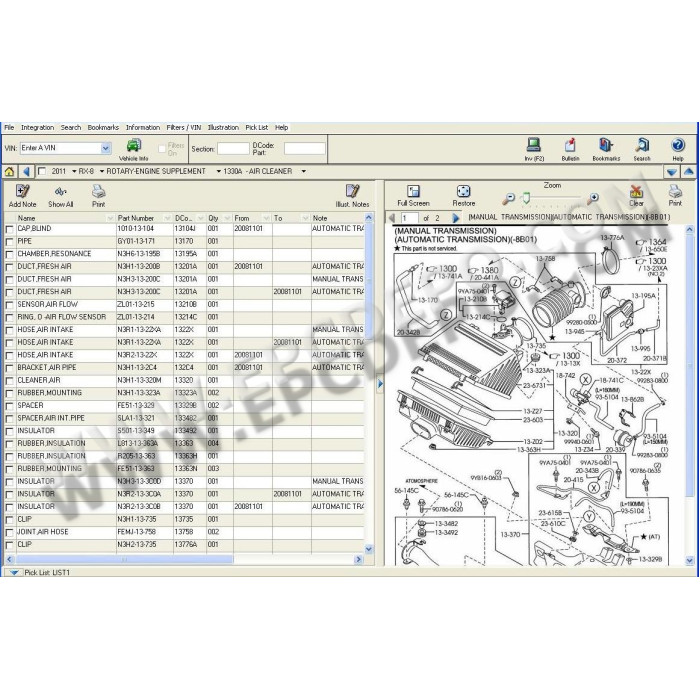 MAZDA USA EPC SPARE PARTS CATALOG 2014