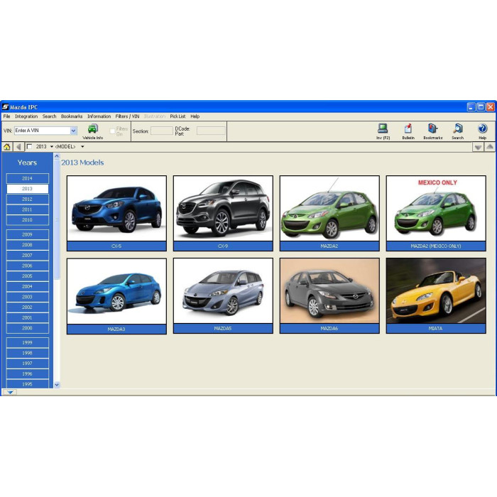 MAZDA USA EPC SPARE PARTS CATALOG 2013