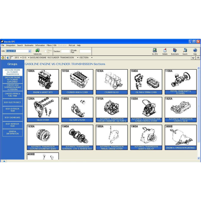 MAZDA USA EPC SPARE PARTS CATALOG 2013