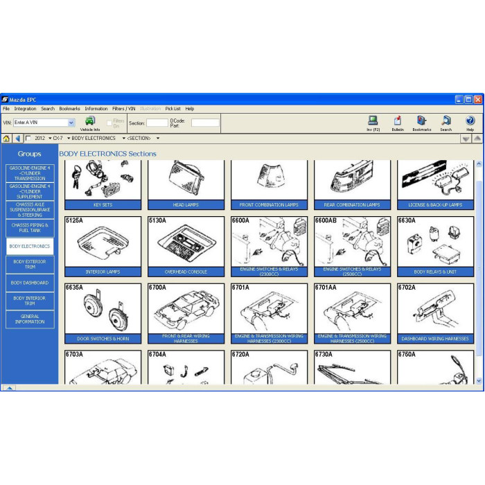 MAZDA USA EPC SPARE PARTS CATALOG 2013