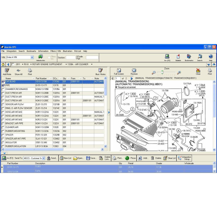 MAZDA USA EPC SPARE PARTS CATALOG 2013